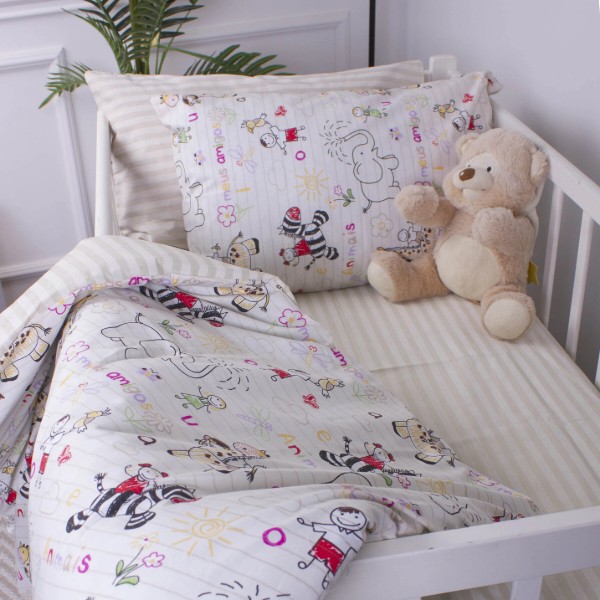 Фото - Комплект постільної білизни MirSon Ranforce Elite Kids Time 19-0001 Animais 143х210 см (2200006979487)
